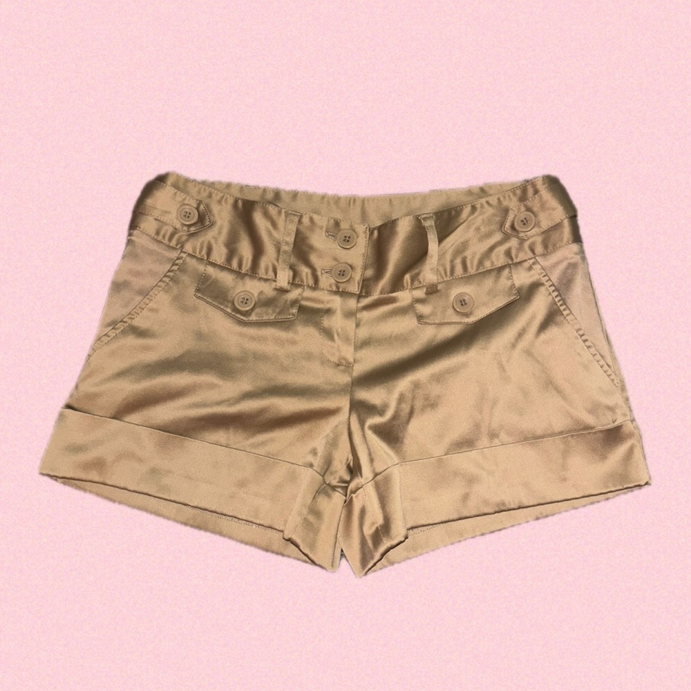 No Boundaries Gold Button Accent Shorts